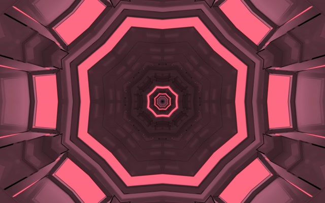 Neon Tunnel Pink Octagon Vortex VJ Loop 60fps 16:10 MacBook Screensaver