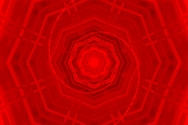 Red Neon Tunnel Octagon Vortex Vj Loop 3:2 Surface 60fps Screensaver