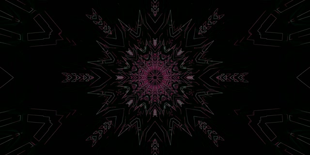 Neon Tunnel Magenta Fractal Kaleidoscope Burst Vj Loop 2:1 Univisium 60fps Screensaver