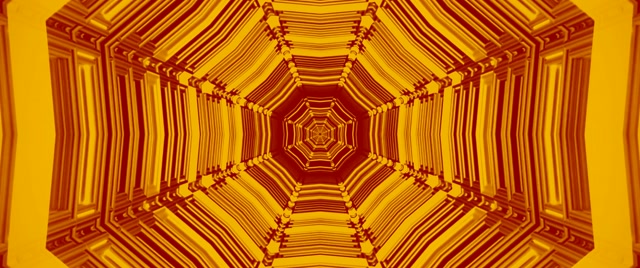 Amber Neon Tunnel Octagon Vortex Vj Loop 2.39:1 Cinemascope 60fps Screensaver