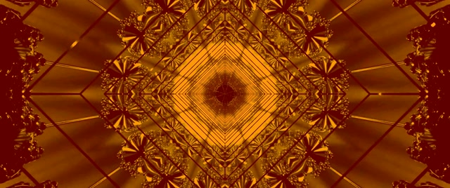 Hầm Neon Vàng Kaleidoscope Screensaver 2.39:1 Cinemascope 60fps VJLoops