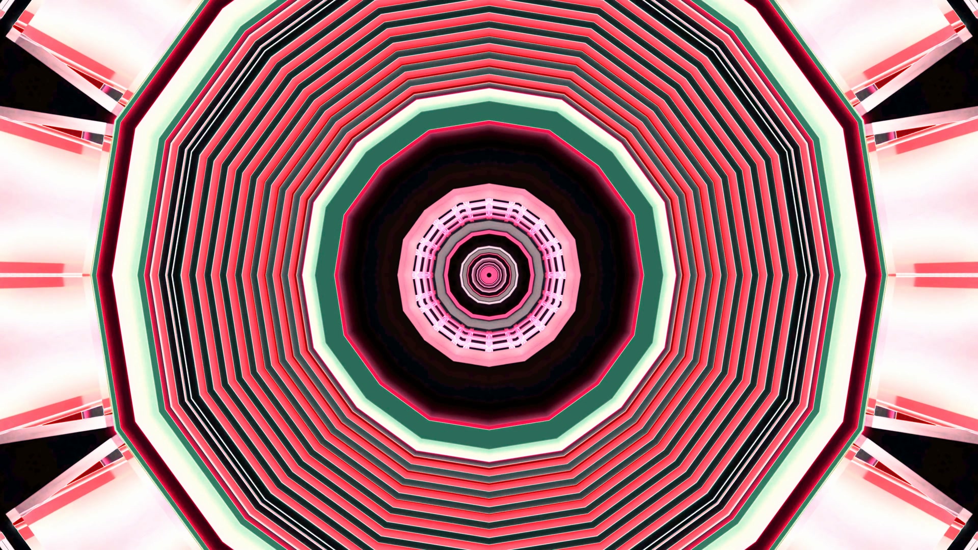 Hình Nền Đường Hầm Neon Hồng Xanh 4K UHD 60fps VJLoops