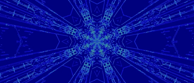 Đường Hầm Neon Xanh Mandala Screensaver 21:9 Ultrawide 60fps VJLoops