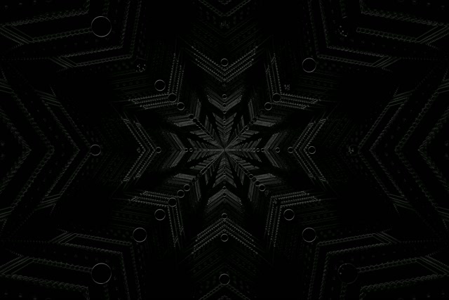 Neon Tunnel Dark Star Kaleidoscope VJ Loop 3:2 Surface 60fps Screensaver