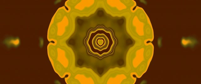 Đường Hầm Neon Mandala Ngôi Sao Cam Nâu 2.39:1 Cinemascope 60fps Screensaver VJ Loop