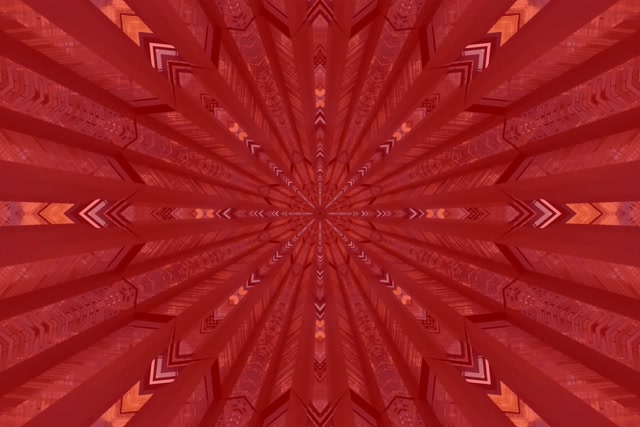 Fractal Đỏ Kaleidoscope Hầm Neon Vj Loop 3:2 Surface 60fps Màn Hình Chờ