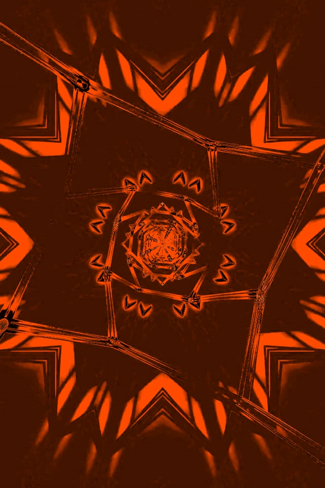 Đường Hầm Neon Ngôi Sao Fractal Đỏ 2:3 Photo Portrait 60fps Screensaver Vj Loop