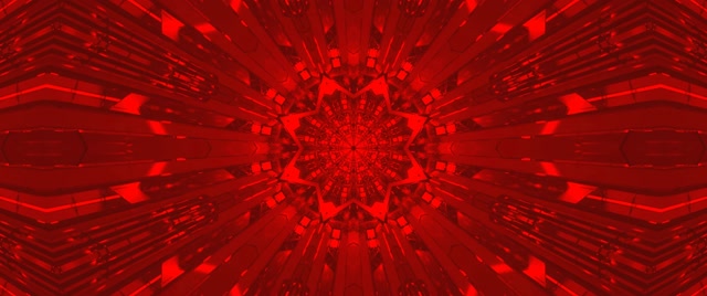 Đường Hầm Neon Kaleidoscope Ngôi Sao Đỏ VJ Loop 2.39:1 Cinemascope 60fps Bảo Vệ Màn Hình