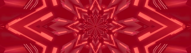 VJLoops Hình Nền Đường Hầm Neon Kaleidoscope Ngôi Sao Đỏ 32:9 Super Ultrawide 60fps