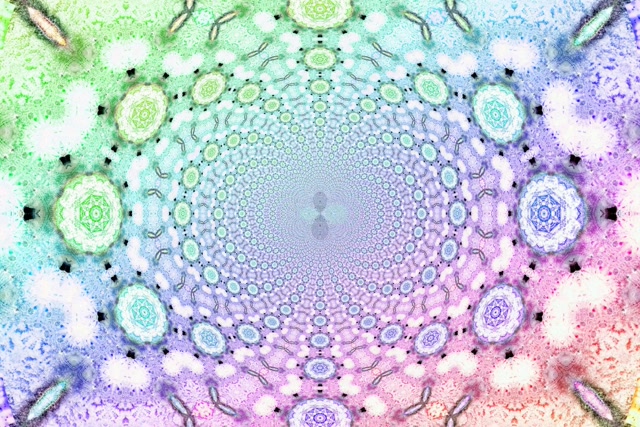 Đường Hầm Neon Xoáy Mandala Fractal VJ Loop 3:2 Surface 60fps Screensaver