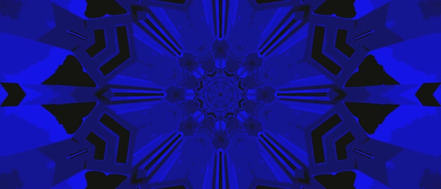 Đường Hầm Neon Kaleidoscope Xanh Vj Loop 21:9 Siêu Rộng 60fps Screensaver