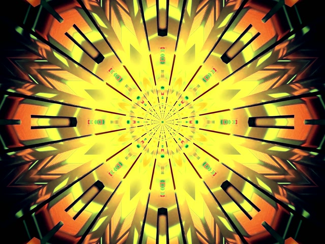 Đường Hầm Neon Kaleidoscope Burst VJLoops 4:3 Classic 60fps Screensaver