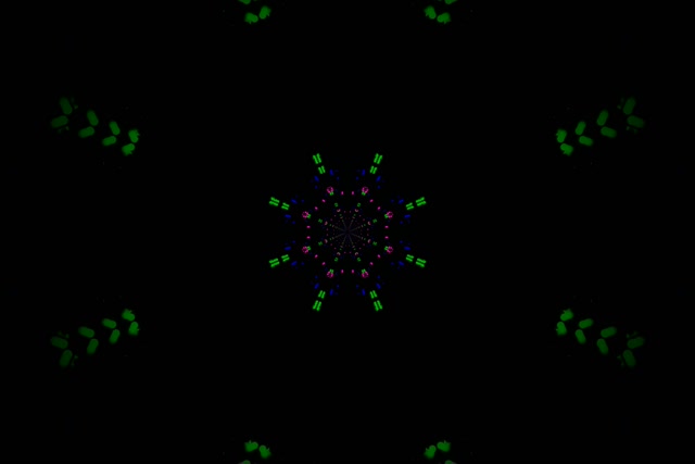Đường Hầm Neon Kaleidoscope Sao Burst VJLoops 3:2 Surface 60fps Screensaver