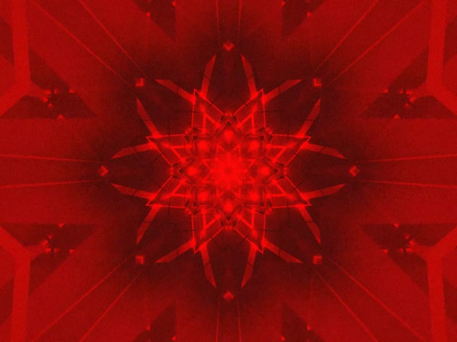 Đường Hầm Neon Red Star Kaleidoscope 4:3 Classic 60fps Screensaver Vj Loop