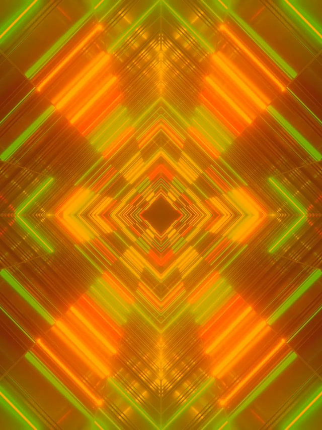 Đường Hầm Neon Kim Cương Xoáy Vòng VJ Loop 3:4 iPad Portrait 60fps Screensaver