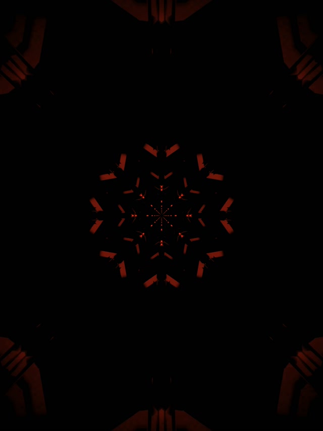 Bông Tuyết Đỏ Đường Hầm Neon VJ Loop 3:4 iPad Portrait 60fps Screensaver