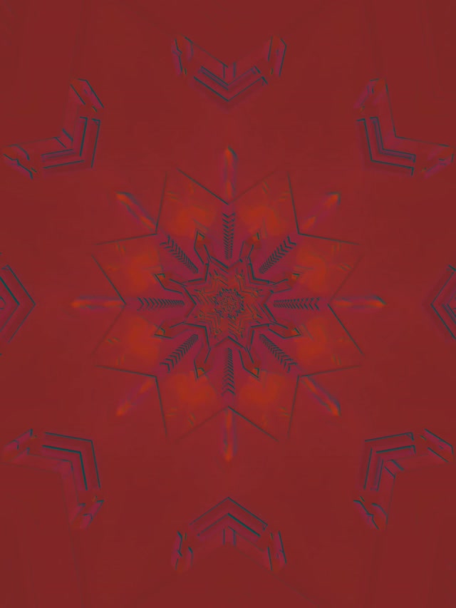 Bông Tuyết Fractal Đỏ Đường Hầm Neon Vj Loop 3:4 iPad Portrait 60fps Screensaver