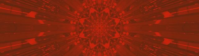 Fractal Đỏ Kaleidoscope Hầm Neon 32:9 Super Ultrawide 60fps Màn Hình Chờ Vj Loop