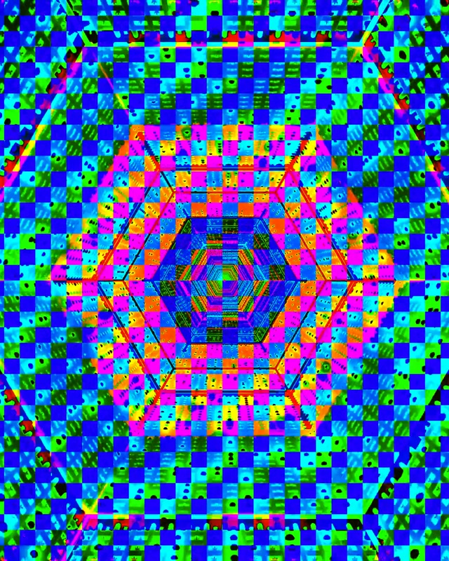 Đường Hầm Neon Lưới Lục Giác VJLoops 4:5 Instagram 60fps Screensaver