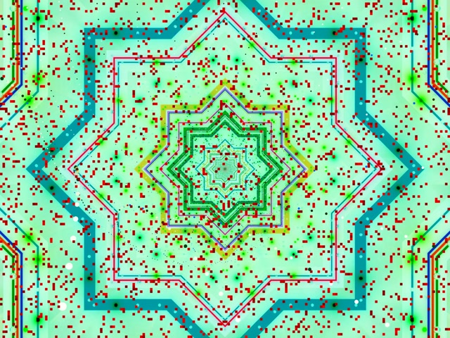 Hầm Neon Sao Mandala VJ Loop 4:3 Classic 60fps Screensaver