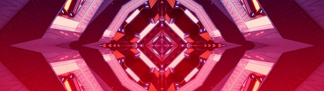 Đỏ Diamond Kaleidoscope Neon Tunnel VJ Loop 32:9 Super Ultrawide 60fps Screensaver