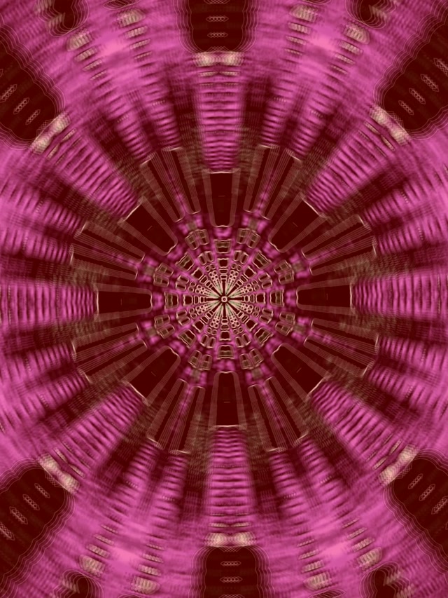 Đường Hầm Neon Pink Kaleidoscope Burst VJ Loop 3:4 iPad Portrait 60fps Screensaver
