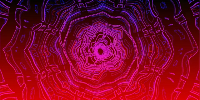 Pulsating Magenta Neon Tunnel | 2:1 Univisium 60fps VJ Loop Screensaver