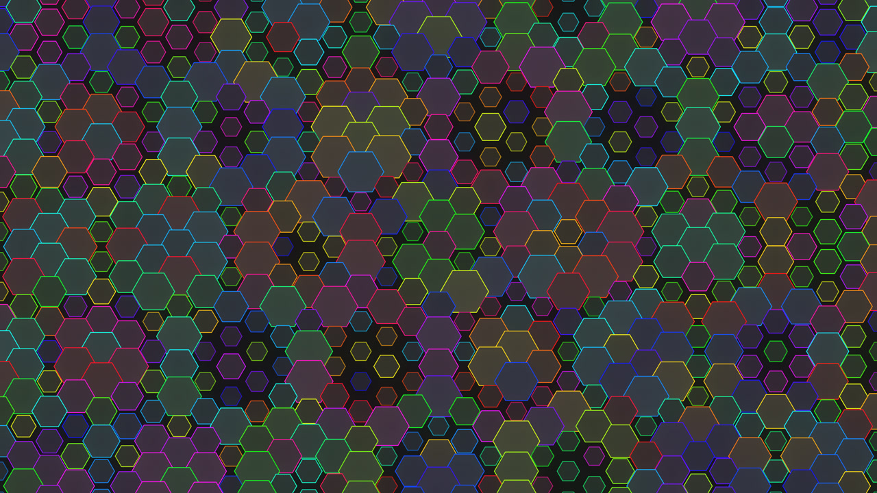 SHX W01 VJ Loops Pack - Neon Hexagon