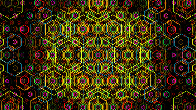 Neon Hexagon Grid - Cyberpunk VJ Loop 4K ProRes