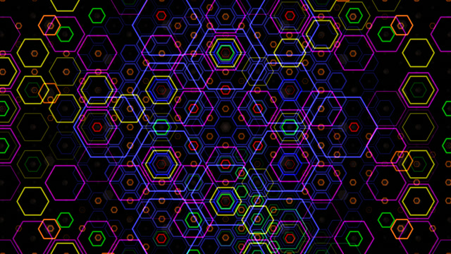 Neon Hexagon Matrix - Cyberpunk Tech Loop 4K