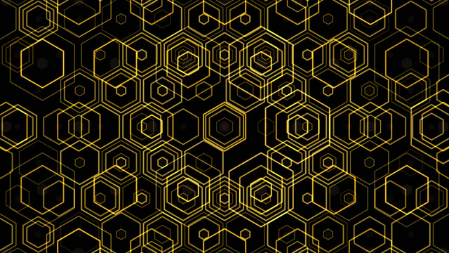 Golden Hexagon Lattice - Seamless Loop 4K 60fps