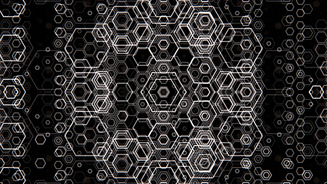 Hexagon Bloom - Abstract Geometric Tech Loop 4K