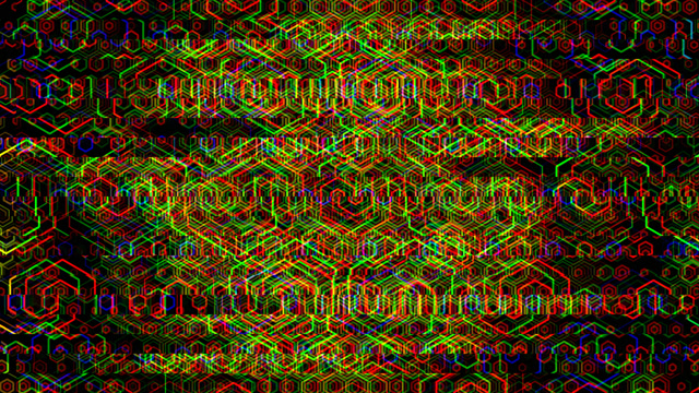 Neon Isometric Grid Loop - Vibrant Cyber VJ Visual Effect