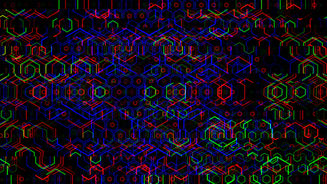 Neon Hexagon Matrix - Cyberpunk Digital VJ Loop 4K