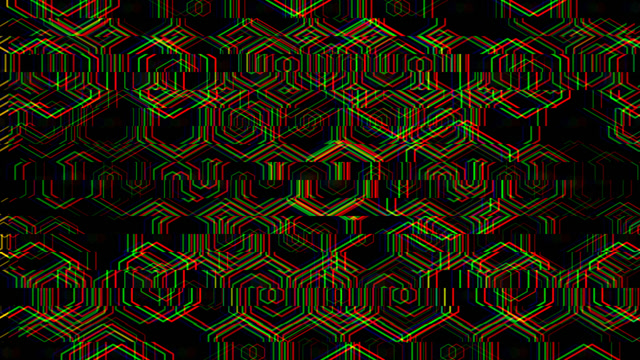 Neon Isometric Cubes Loop - Psychedelic VJ Overlay