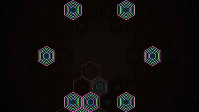 Neon Hexagon Clusters | Cyan Magenta Geometric Light Show Loop
