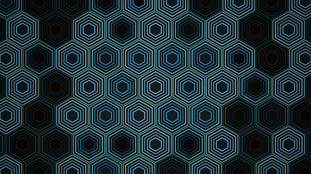 Neon Hexagon Grid Loop - Cyberpunk Tech Geometric VJ Background