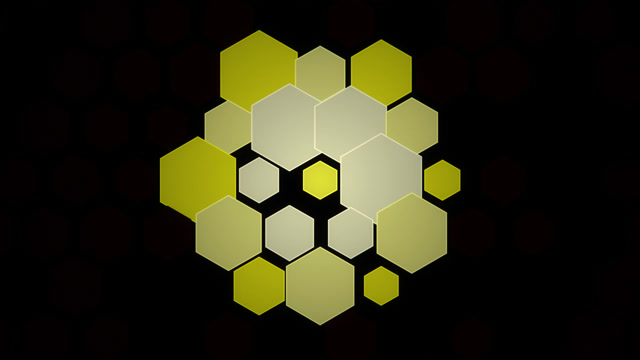 Golden Honeycomb Hexagon Loop - Abstract Geometric VJ