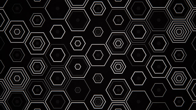 Hexagon Geometry Loop - Dark Tech Pattern VJ Overlay