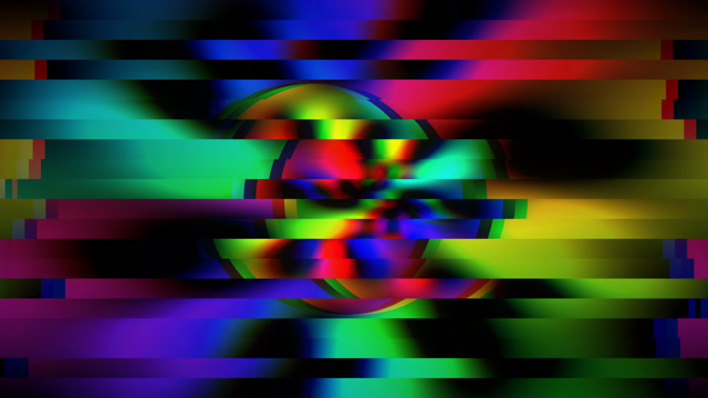 Neon Glitch Sphere - Colorful Digital Distortion Loop