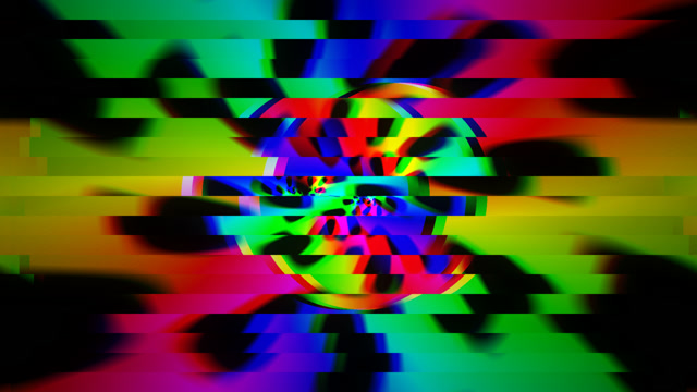 Neon Glitch Kaleidoscope - 4K Seamless VJ Loop