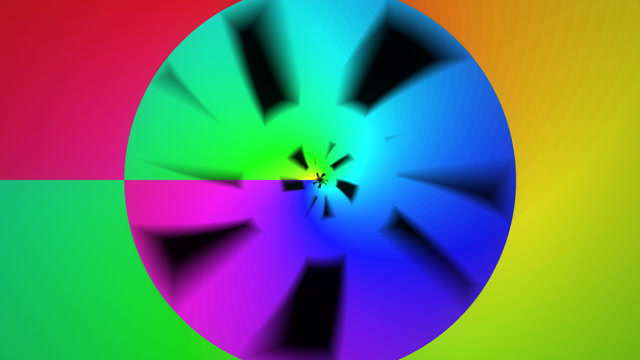 Neon Color Wheel Loop - Vibrant 3D Spectrum VJ Background