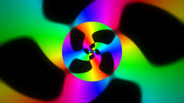 Neon Radiation Symbol Loop - Vibrant Psychedelic VJ Background