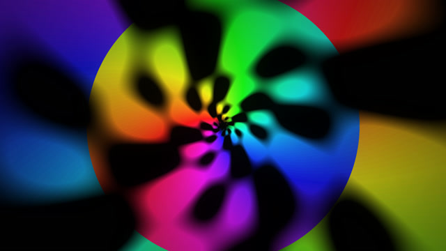 Neon Color Wheel Spin - Abstract Light Show Loop