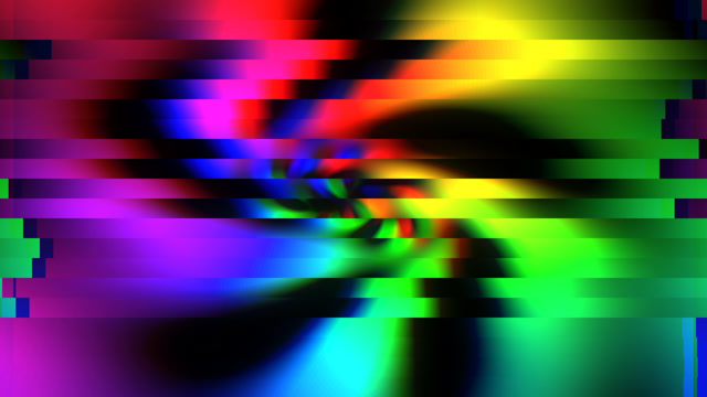 Neon Digital Glitch Motion Loop - VJ Light Show Overlay