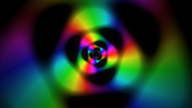 Psychedelic Spiral Rainbow Loop - VJ Light Show 4K