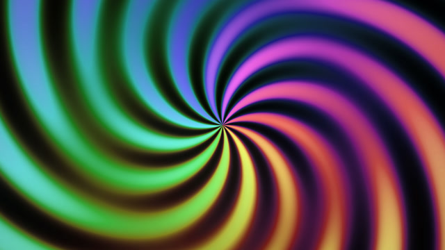 Neon Spiral Vortex - Psychedelic Rainbow Loop 4K