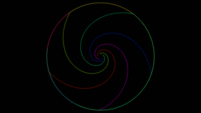 Neon Spiral Galaxy Loop - Colorful Abstract VJ Motion
