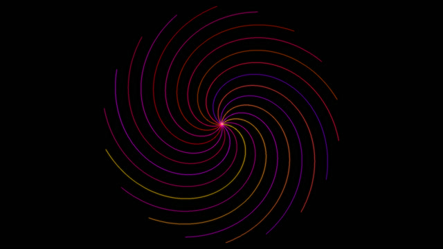 Neon Spiral Galaxy Loop - Psychedelic VJ Motion Graphics