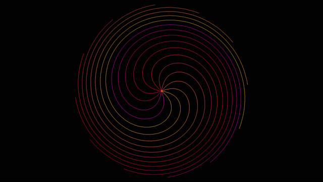 Neon Spiral Vortex Loop - Hypnotic Red Gold Swirl